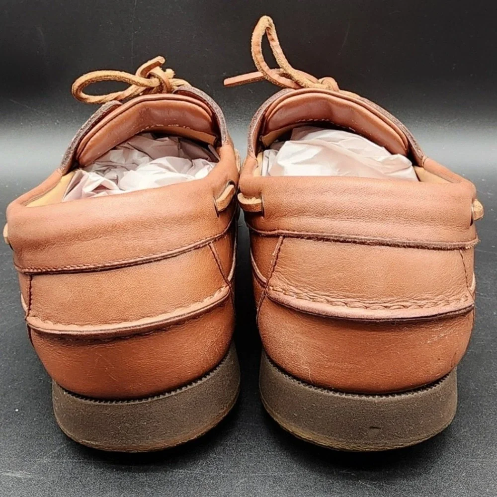 Mephisto 10.5 Brown Leather Boating Boat Shoes Loafers Preppy Nautical